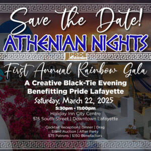 Pride Lafayette Rainbow Gala: Athenian Nights @ Holiday Inn City Centre